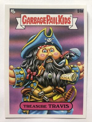 Garbage Pail Kids 2022 Topps Stickerbuch Worms Treasure Travis 51a
