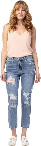 JUDY BLUE Jeans Boyfriend Fit Distressed JB82281 SIZE 11/30