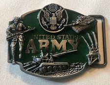New Green Enamel Army Belt Buckle