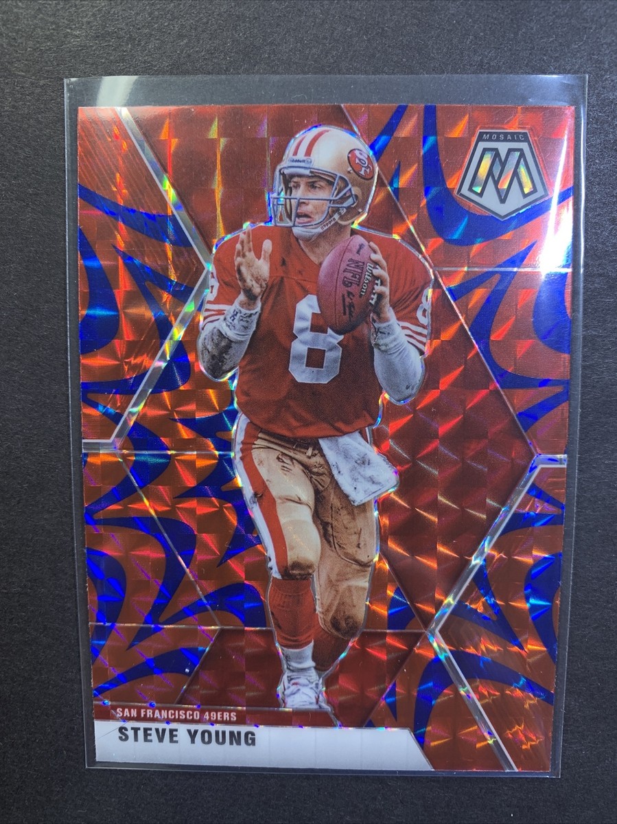 2020 Panini Mosaic Steve Young Blue Reactive Refractor RARE Prizm