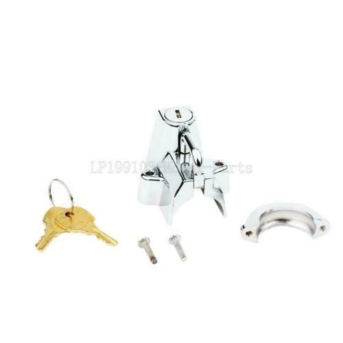 Cerradura de casco de moto cromada para Yamaha V-Star 250 650 950 1100 1300 Classic Foto 3 de 3