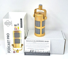 Sontronics Podcast Pro Gold Dynamic Microphone Broadcast Made In England