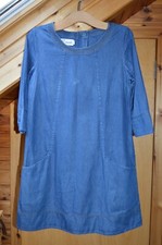 Seasalt, Denim Dress, Size 10, Pockets, 3/4 Sleeve, Percella Point