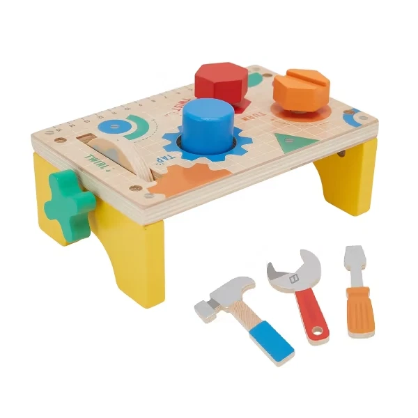 Kids Tools Bench Set Toy Play Workbench Children Wooden Tool Bench