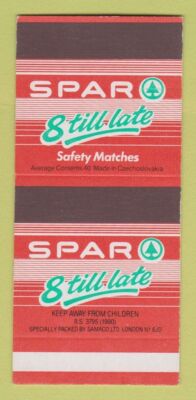 Matchbox - Spar Still Late Safety Matches Samaco London