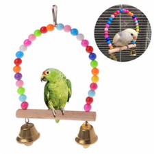Pet Bird Swing Parrot Parakeet Budgie Cockatiel Cage Hammock Toys Hanging Toy