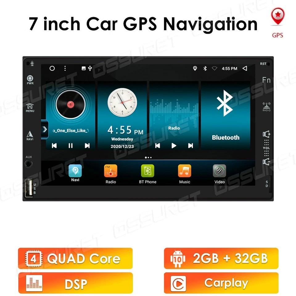 2+32G DSP 7" Android Autoradio 2 DIN GPS NAV DAB+ RDS USB OBD2 BT WiFi FM AM SWC - Bild 3 von 4