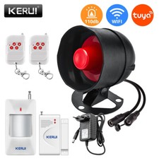 KERUI Wifi Tuya Wireless Alarm System Smart Home Security 110dB Live Siren Horn