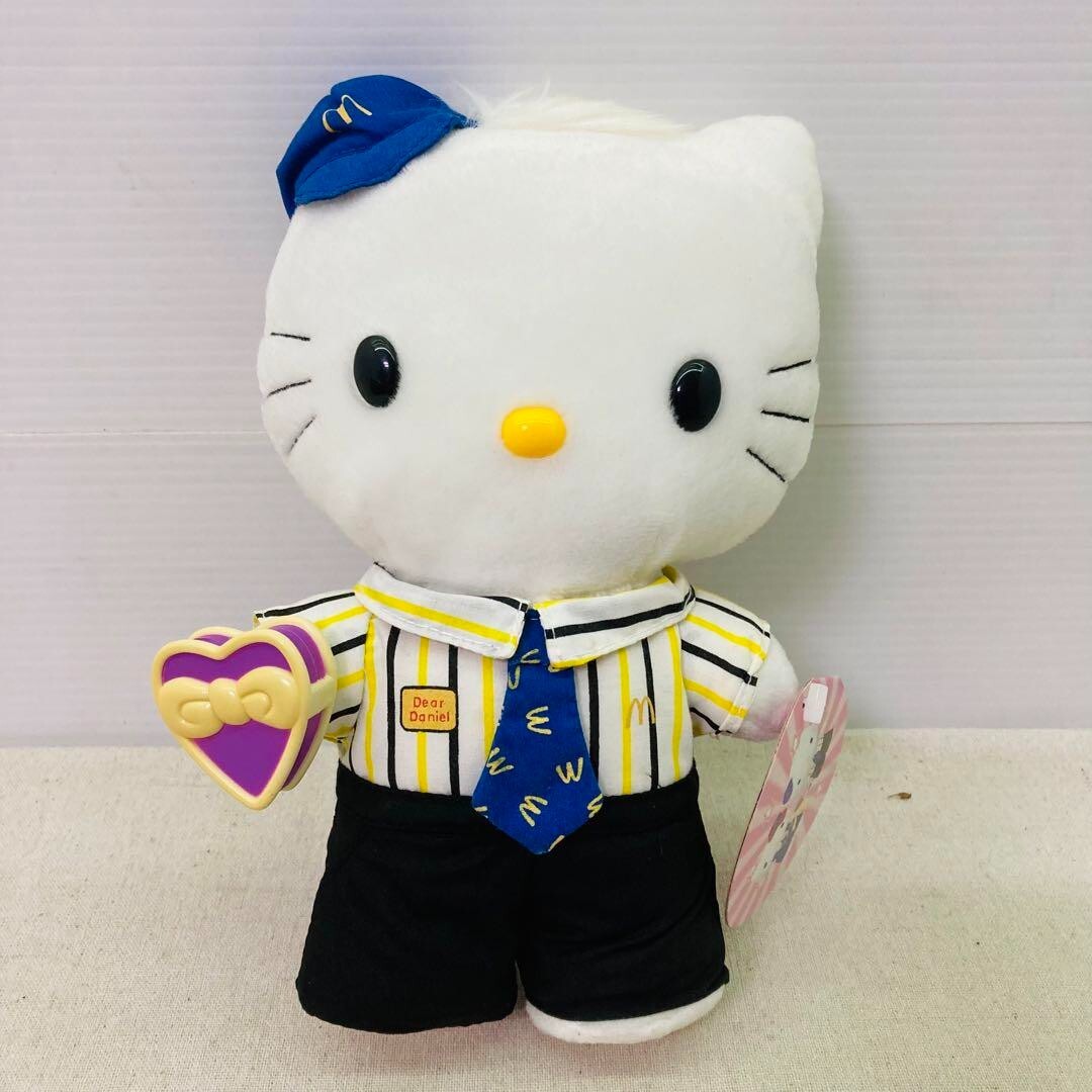 Japan Anime Sanrio Hello Kitty plush doll McDonald's Mc Crew costume very cute
