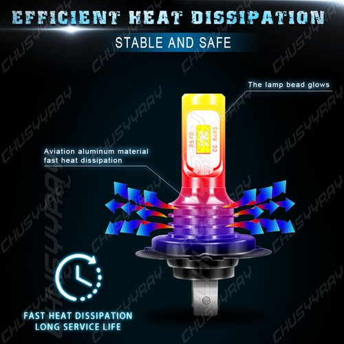 For Mercedes-Benz C250 C300 C350 4x 8000K LED Headlight Kit High &Low Beam Bulbs - Picture 10 of 12