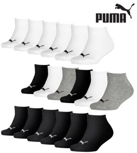 Kinder PUMA Sneaker Socken Baumwolle Reich Knöchel Turnschuhe Futter SPORTS (6 - Bild 1 von 4