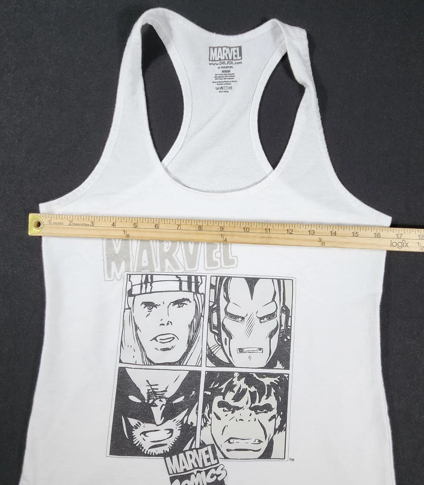Женская майка Marvel Comics Racerback размер средний белый - Изображение 3 из 4
