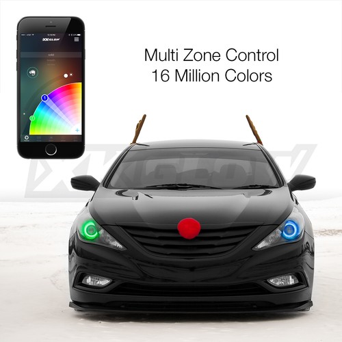 2x100mm RGB Switchback Halo Million Color XKCHROME Smartphone App Controlled Kit - Picture 4 of 8