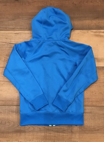 Nike Girls Therma-Fit Hooded Sweatshirt Full Zipper Long Sleeve Size Medium Blue - Picture 6 of 6