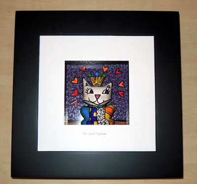 Goebel Porzellan Romero Britto Her Royal Highness 3d Bild limitierte Auflage.
