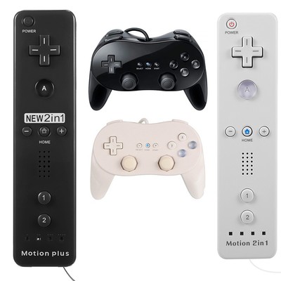 Built-in Motion Plus Remote/Nunchuck/ Wii Classic Controller for Wii Console