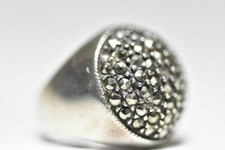 Dome Marcasite ring Art Deco Boho influences  women   Size   5.75