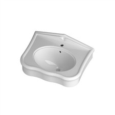 Lavandino Lavabo Sospeso cm 70 Design Paolina in ceramica bianca - 1 foro