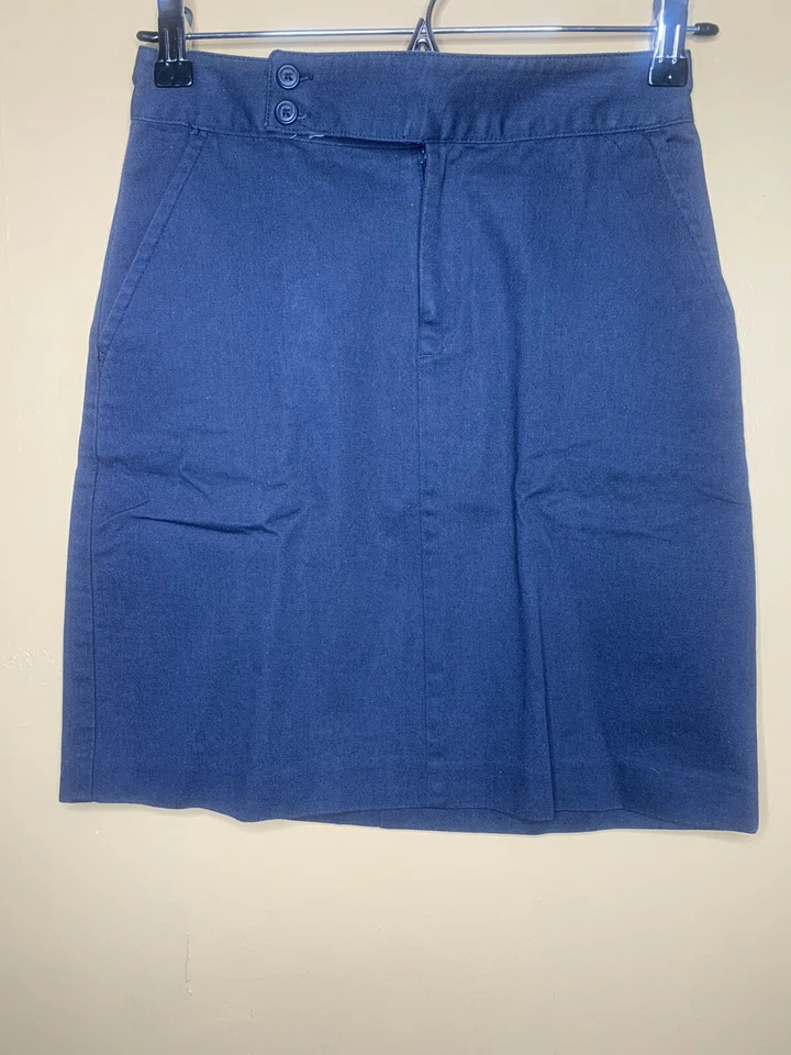 Falda Gap Niña Talla O Recta Azul Caqui Mini Frente Plano Foto 2 de 4