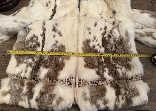 Vintage Alaska Rabbit Fur Coat Jacket Eskimo Parka Kuspuk Style SOFT Hooded READ - Picture 12 of 19