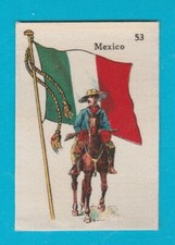 SILK ' FLAG WITH SOLDIER ' - MEXICO - LA FAVORITA (CANARY ISLANDS) - 1915