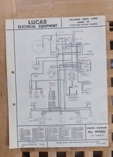 Original LUCAS Hillman Minx Mk 1V Cars Wiring Diagram 1950 W75822