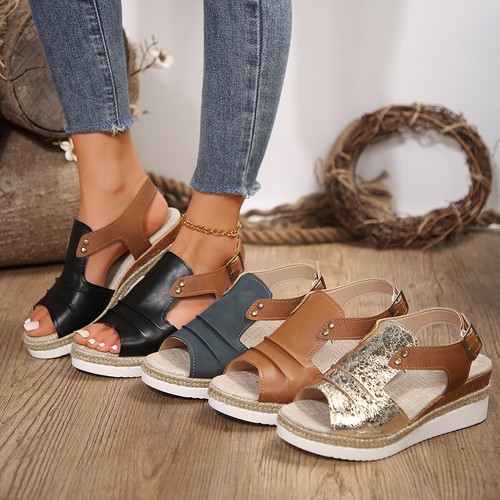 Ladies Slingback Womens Sandals Casual Orthopedic Wedge Summer Walking