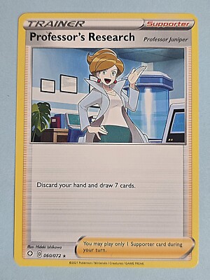 2021 Professor's Research 60/72 - Rare Shining Fates NM Pokémon - Prof Juniper