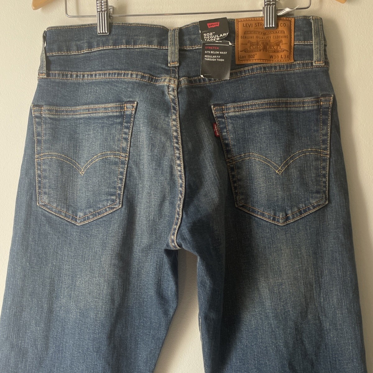 LEVI PREMIUM 502 TAPER FIT JEANS W30 L30 NEW WITH TAGS | eBay