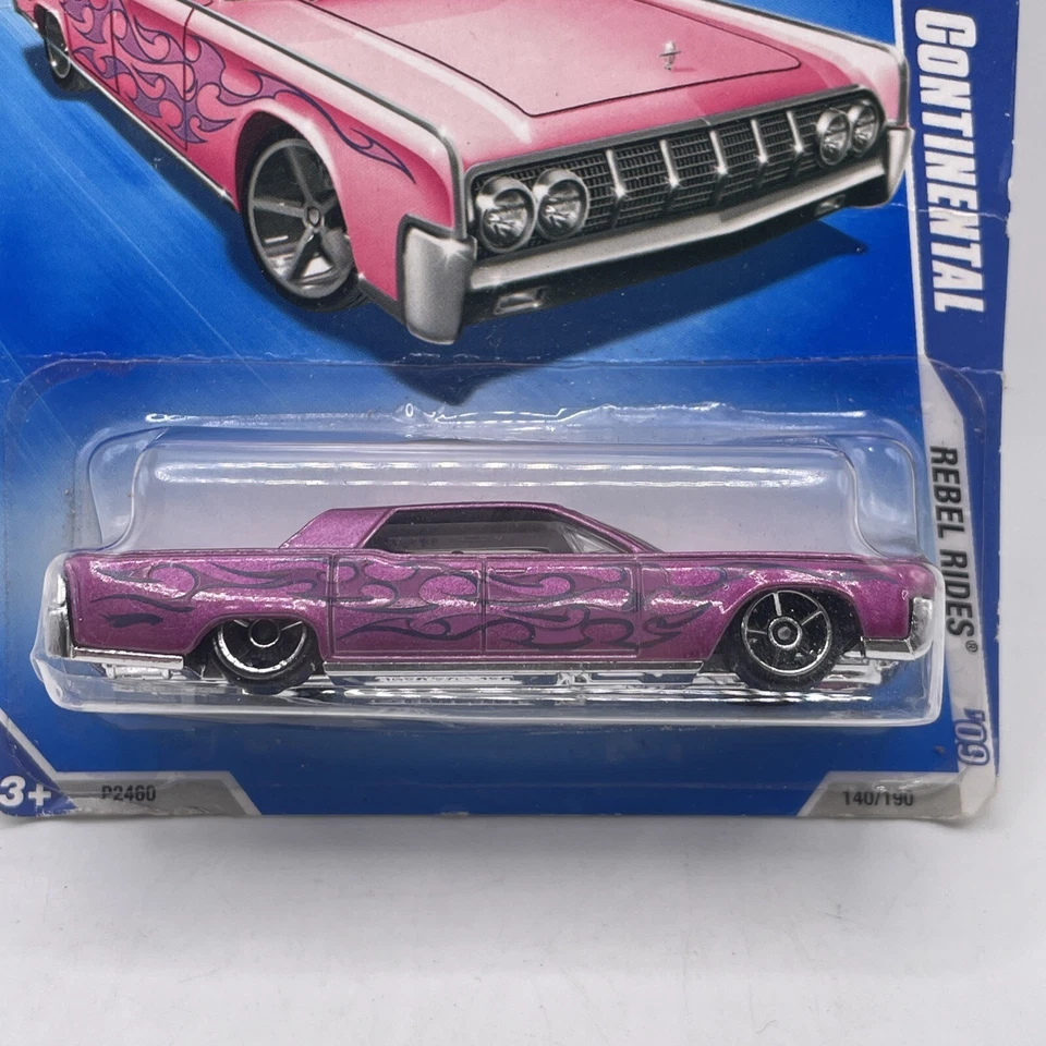Tarjeta doblada Hot Wheels VHTF 2009 REBEL RIDES SERIE 64 LINCOLN CONTINENTAL Foto 2 de 4