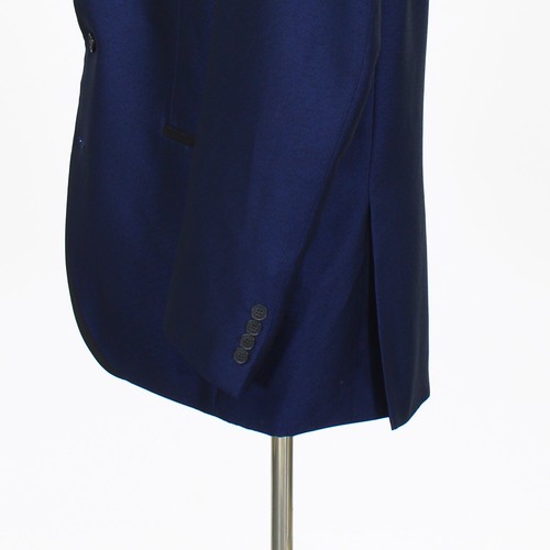 Kenneth Cole 44R Blue Sport Coat Blazer Jacket Solid 2B Polyester - Picture 8 of 11