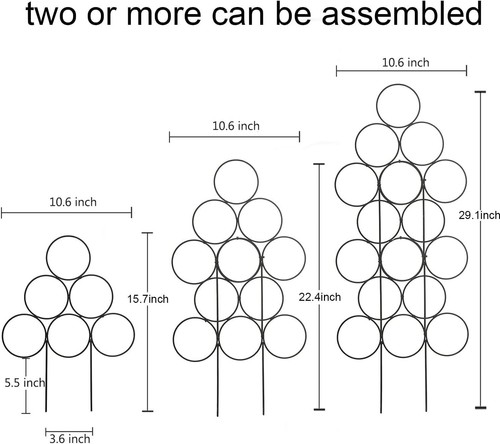 IA Garden Trellis for Climbing Plants Indoor4 Pack Stackable Garden Trellis f... - Picture 2 of 3