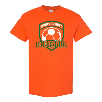 Ivory Coast Football - Soccer Sports Competition T Shirt - Orange