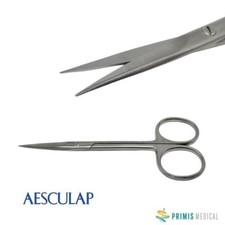 Aesculap BC064R Iris Scissor S/S Straight Round Handle  4-3/4"