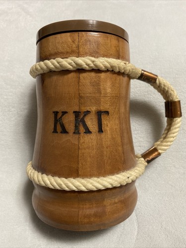 Vintage - Kappa Kappa Gamma - Monmouth Duo - Holzkrug Bierstein - Bild 1 von 8