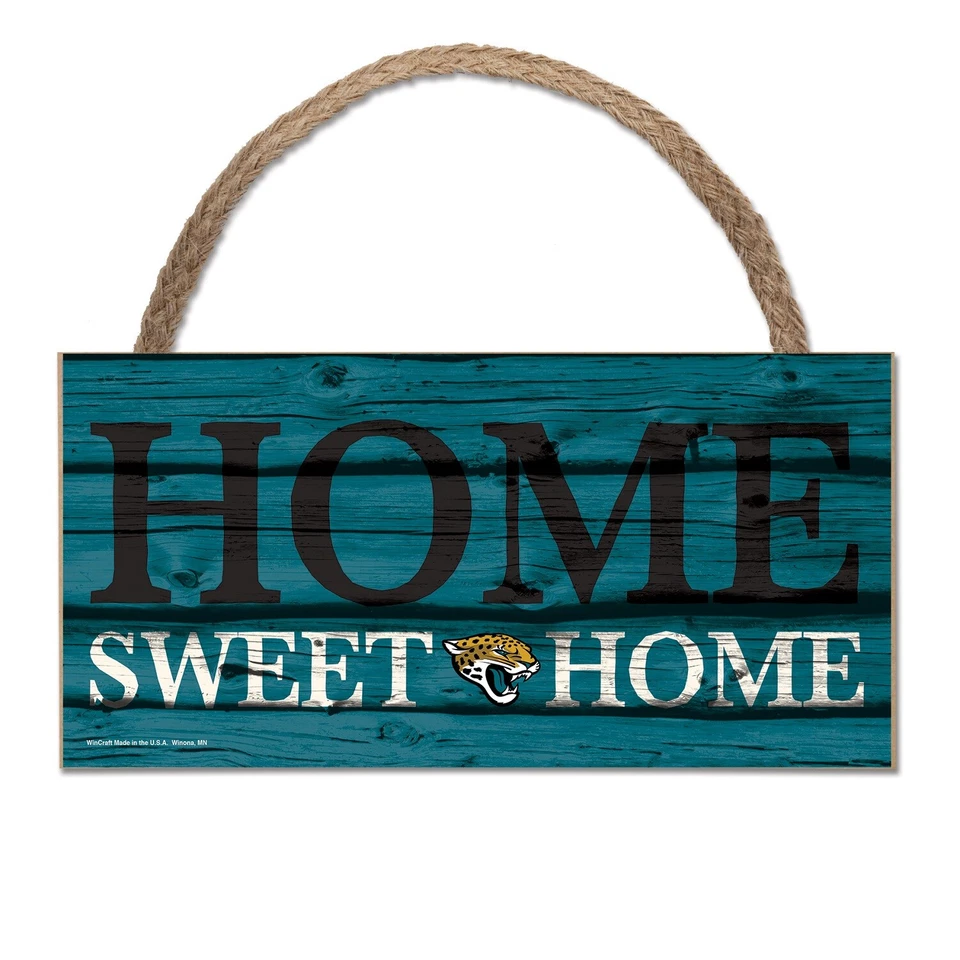 NFL Jacksonville Jaguars Home Sweet Wood Sign Holzschild Holz Wandschmuck Deko - Bild 1 von 1