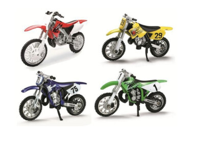 Set 3 Moto Maisto 1:18 – Kawasaki, Husqvarna, Honda, Pressofuso, MX, Nuove - 5