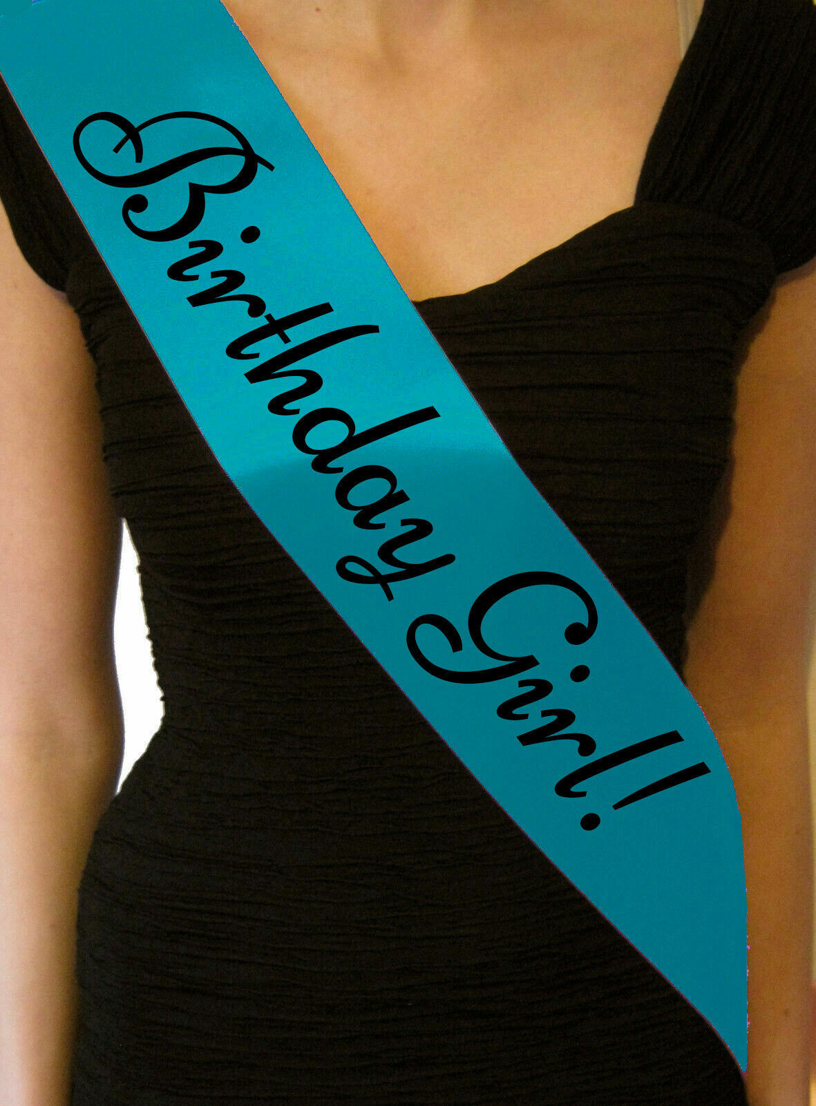 Turquoise Birthday Girl Sash Sashes Party Celebration Sweet Sixteen Gift Present