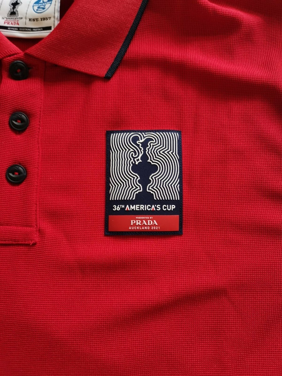 Mens BNWT PRADA NORTH SAILS 36TH AMERICAS CUP RED POLO SHIRT (M