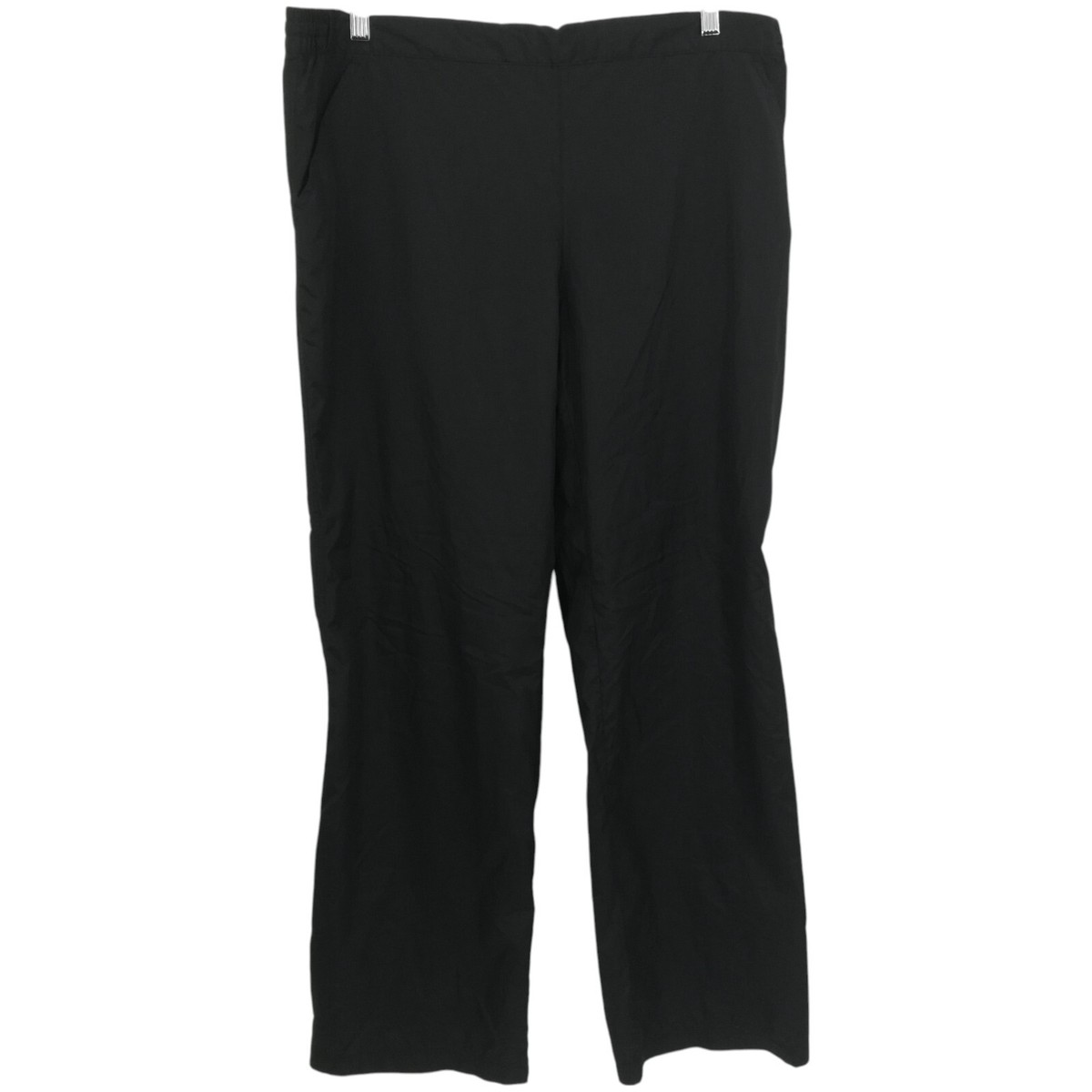 Alo Yoga Pull On Black Windbreaker Track Pants Size XXL Zip Ankle