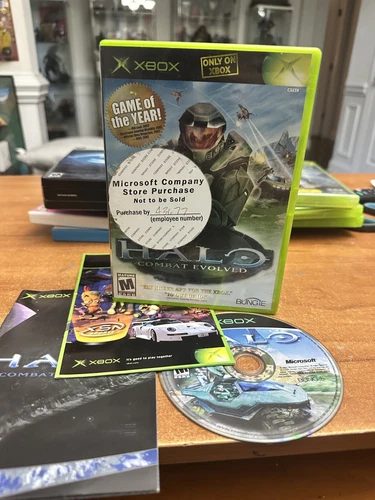 Halo: Combat Evolved (Microsoft Xbox, 2001) with manual
