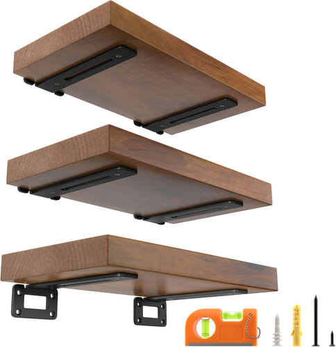 6 Inch 6 Pack Innovation Design Openwork Floating T Shelf Brackets for DIY,1/5 I - Picture 10 of 12