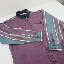 Vintage Wrangler Western Brushpopper Shirt Mens L Made in USA Cowboy Rodeo 17X35