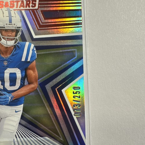 2024 Adonai Mitchell Panini Rookies & Stars Longevity Auto Rookie Card /250 #102 - Picture 3 of 11