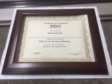 14"x17" 1.5" Mahogany Diploma Wood Frame Excellent Quality