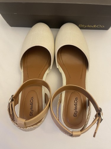Style & Co Women’s Mailena Canvas Wedge Espadrille Sandals Size 9W - Picture 3 of 7
