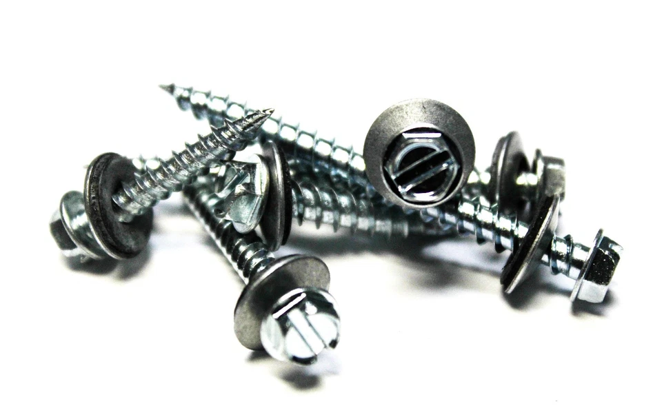 TRINITY FASTENER (500) 10x2 Hex Head Sheet Metal Screws Neoprene Washer (Roofing screws)