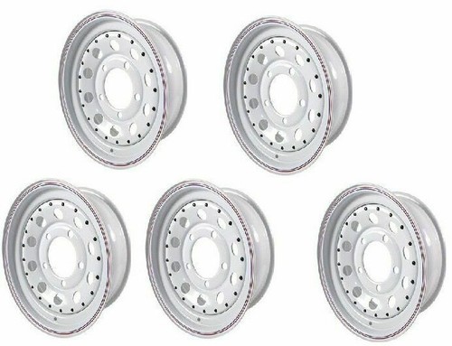 Land Rover Defender 90 / 110 Modular Steel 16x7 Wheel White x5 - GRW004 ...