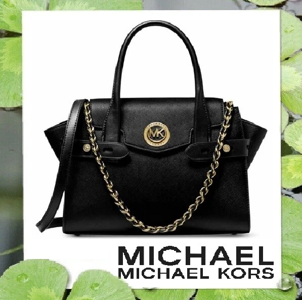 Michael Kors Carmen Small Saffiano Leather Belted Satchel