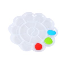 10 x Plastic Round  Plastic Clear Palette Tray D16cm  for Drawing Painting